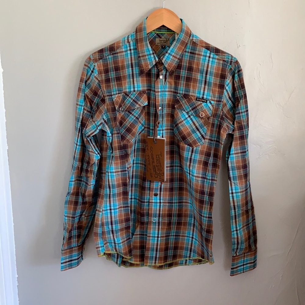 Energie plaid button down shirt